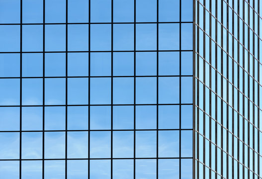 Office building windows in grid.