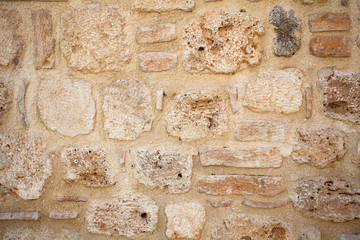 Background of antique stone wall in Turkey,Antalya