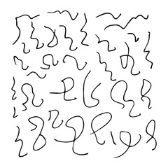 Black sketch isolated on white background