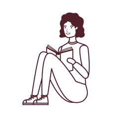 man sitting with book in hands