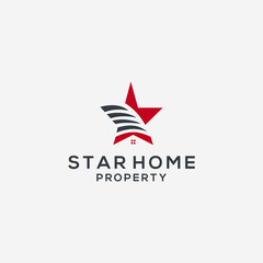 star home property logo illustration vector icon download