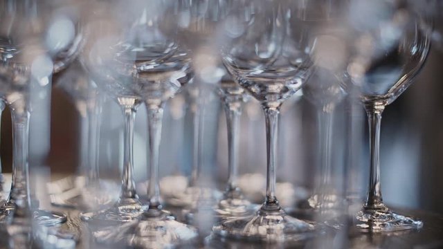 Rows of Wine Goblets