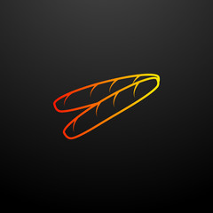 French bread nolan icon. Elements of food set. Simple icon for websites, web design, mobile app, info graphics