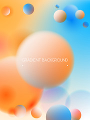 Trendy vibrant colors and gradient background