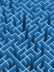 Infinite labyrinth concept, original 3d rendering
