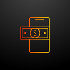 money in mobile banking nolan icon. Elements of mobile banking set. Simple icon for websites, web design, mobile app, info graphics