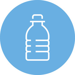 Plastic Water Bottle Outline Icon