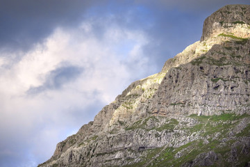 A steep and rocky mountainside at the world famous Mount Olympus in Greece