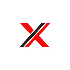 X letter initial logo design vector template