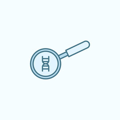 search by genes field outline icon. Element of crime icon