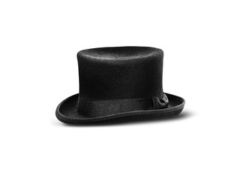 Black Top Hat isolated on white background