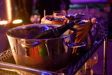 ice bucket with champagne