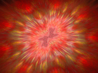 Abstract Red Illustration - Soft Iridescent Colorful Cloud of Brilliant Energy, Glowing Plasma. Smoke, Energy Discharge, Digital Flames, Artistic Design