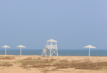 The watchtower is by the sea