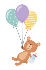 Fototapeta premium Baby shower symbol design vector illustration