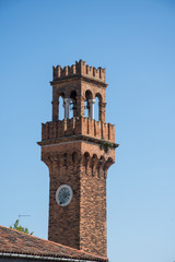 Obraz premium Clocktower on the island of Murano, Venice, Italy,march ,2019