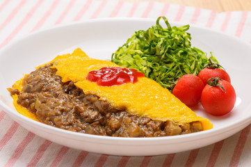キーマカレーオムレツ