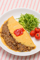 キーマカレーオムレツ