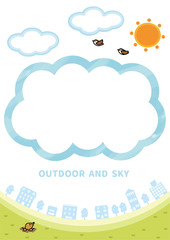 空　街並み　フレーム