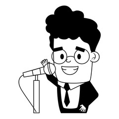 musician man with microphone