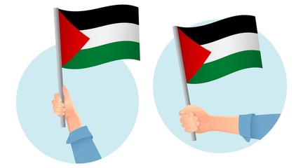 palestine flag in hand icon