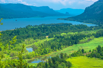 Overlooking the Columbia River Gorge in Portland, Oregon