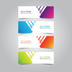 Vector abstract design banner web template