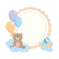 Isolated baby shower symbol design