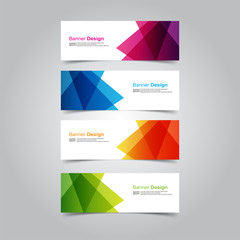 Naklejka premium Vector abstract design banner web template