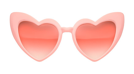 Pink Heart Sunglasses Front View