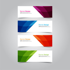 Naklejka premium Vector abstract design banner web template