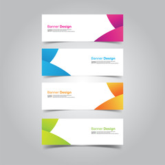 Vector abstract design banner web template