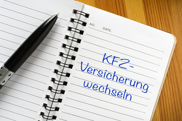 Notiz - KFZ-Versicherung wechseln