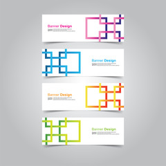 Vector abstract design banner web template