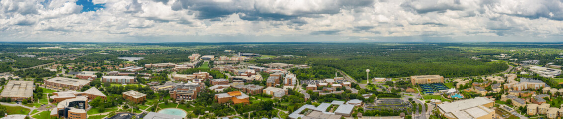 Fototapeta na wymiar Aerial panorama University of Central Florida UCF Orlando