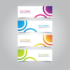 Naklejka premium Vector abstract design banner web template