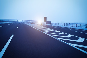 concrete road curve of viaduct in shanghai china outdoor.