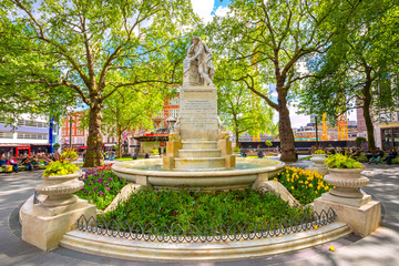 Statue of William Shakespeare at Leicester Square in London, UK