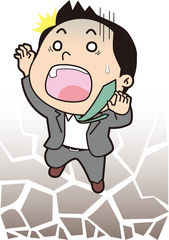 Obraz premium 落ちる男性ビジネスマン