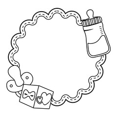 Baby shower symbol design vector illustration