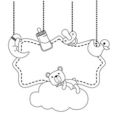 Baby shower symbol design vector illustration