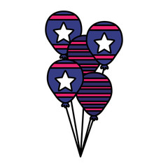 balloons american independence day design