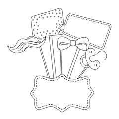 Baby shower symbol design vector illustration