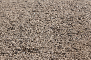 Close-up of concrete sand stacked in engineering construction