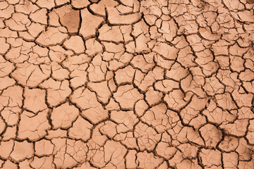 Red soil cracked by drought Red Clay Cracking