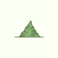 Obraz premium iceberg with simple color element icon