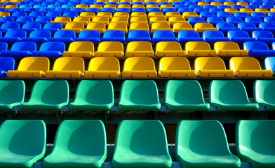 Empty Colorful Seats