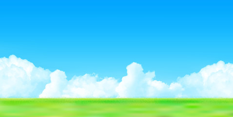 Fototapeta premium 空 草原 風景 背景