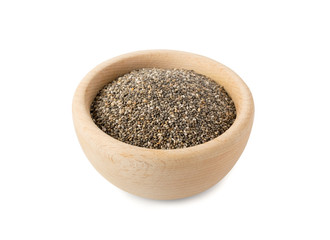 Pile of Chia Seeds Isolated on White Background