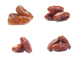 date plam isolated on white background (set  mix   collection)